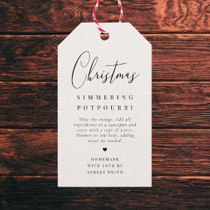 Elegantes minimalistisches Weihnachts-Simmering-Po Geschenkanhänger