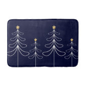 Elegantes minimalistisches Weihnachtsbaumdesign bl Badematte (Vorderseite)