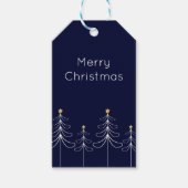 Elegantes minimalistisches Weihnachtsbaumdesign bl Geschenkanhänger (Vorderseite)
