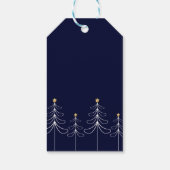 Elegantes minimalistisches Weihnachtsbaumdesign bl Geschenkanhänger (Rückseite)