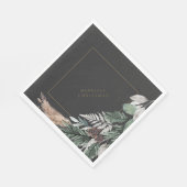 Elegantes Minimalistisches Weihnachtsbuch Napkin P Serviette (Ecke)