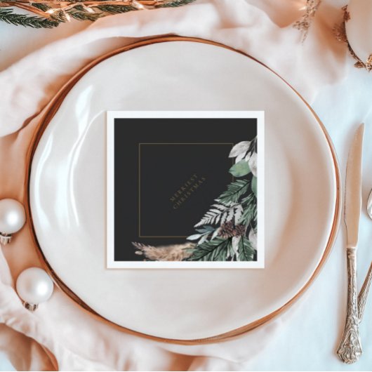 Elegantes Minimalistisches Weihnachtsbuch Napkin P Serviette