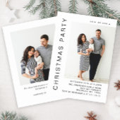 Elegantes Minimalistisches Weihnachtsfest 2 Foto Einladung