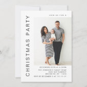 Elegantes Minimalistisches Weihnachtsfest 2 Foto Einladung (Vorderseite)