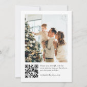 Elegantes Minimalistisches Weihnachtsfest 2 Foto Einladung (Rückseite)