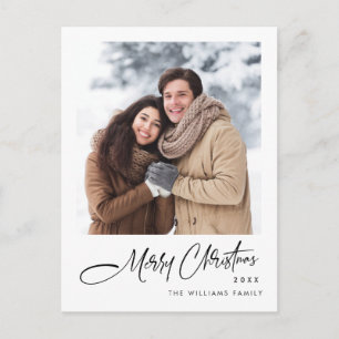 Elegantes Minimalistisches Weihnachtsfest Foto Postkarte