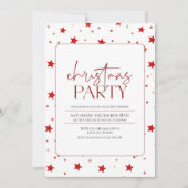 Elegantes Minimalistisches Weihnachtsfest Party Einladung (Vorderseite)