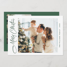 Elegantes Minimalistisches Weihnachtsgrüßen 2 Foto Feiertagskarte