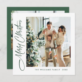 Elegantes Minimalistisches Weihnachtsgrüßen 2 Foto Feiertagskarte