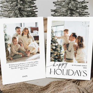 Elegantes Minimalistisches Weihnachtsgrüßen 2 Foto Feiertagskarte