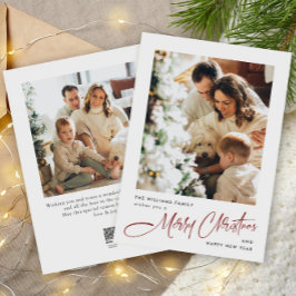 Elegantes Minimalistisches Weihnachtsgrüßen 2 Foto Feiertagskarte