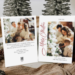 Elegantes Minimalistisches Weihnachtsgrüßen 2 Foto Feiertagskarte