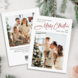 Elegantes Minimalistisches Weihnachtsgrüßen 2 Foto Feiertagskarte