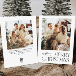 Elegantes Minimalistisches Weihnachtsgrüßen 2 Foto Feiertagskarte