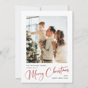 Elegantes Minimalistisches Weihnachtsgrüßen 2 Foto Feiertagskarte