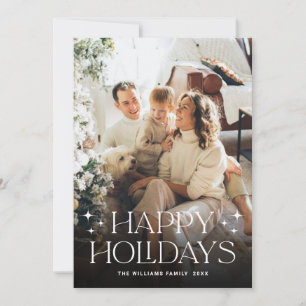 Elegantes Minimalistisches Weihnachtsgrüßen 2 Foto Feiertagskarte