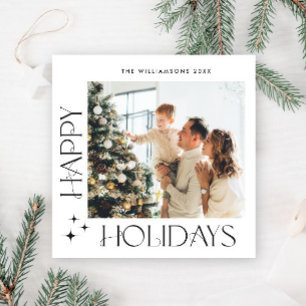 Elegantes Minimalistisches Weihnachtsgrüßen Ein Fo Feiertagskarte