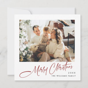 Elegantes Minimalistisches Weihnachtsgrüßen Foto Feiertagskarte