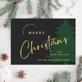 Elegantes Minimalistisches Weihnachtsgrüßen Untern Feiertagskarte