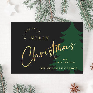 Elegantes Minimalistisches Weihnachtsgrüßen Untern Feiertagskarte