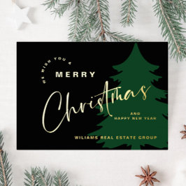 Elegantes Minimalistisches Weihnachtsgrüßunternehm Folien Feiertagskarte