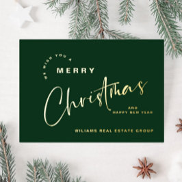 Elegantes Minimalistisches Weihnachtsgrüßunternehm Folien Feiertagskarte