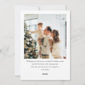 Elegantes Minimalistisches Weihnachtshandgezeichne Feiertagskarte (Rückseite)