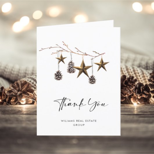 Elegantes Minimalistisches Weihnachtsunternehmen Dankeskarte