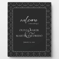 Elegantes Minimalistisches Weiß auf Schwarz