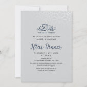 Elegantes minimalistisches weißes Ramadan-Iftar-Di Einladung (Vorderseite)