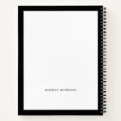 Elegantes Minimalistisches WeißNotebook Notizblock (Rückseite)