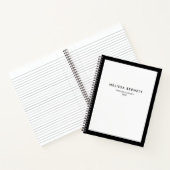 Elegantes Minimalistisches WeißNotebook Notizblock (Innenseite)