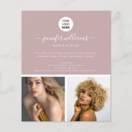 Elegantes Minimalistisches Werbemittel Rosa Modern Flyer