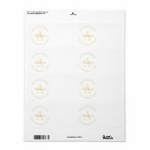 Elegantes Minimalistisches White & Gold Monogram L (Vorne)