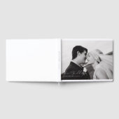 Elegantes Minimalistisches White Wedding Foto Gästebuch (Voll)