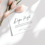 Elegantes Minimalistisches Windeln Begleitkarte