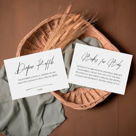 Elegantes Minimalistisches Windeln Begleitkarte