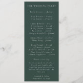 Elegantes Minimalistisches Winterreath Weiß Grün Programm (Rückseite)