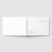 Elegantes Minimlaist White Wedding Gästebuch (Voll)