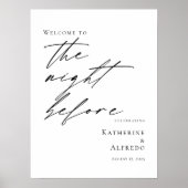 Elegantes Minimum Der Empfang vor der Probe Poster (Vorne)