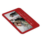 Elegantes Minimum Foto Collage Weihnachtsschrift A Magnet (Rechte Seite)