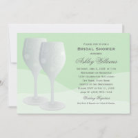 Elegantes Mint Cheers Weingläser Brautparty
