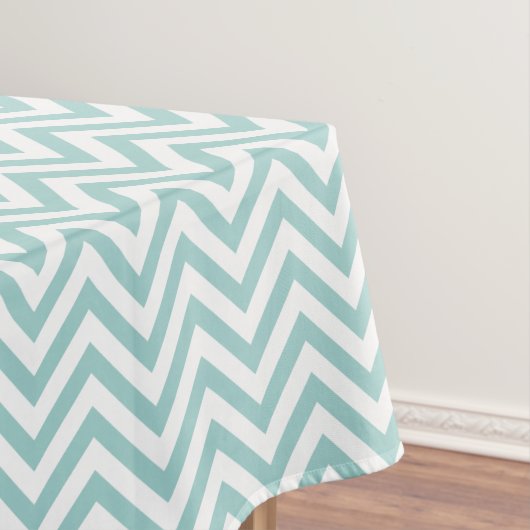 Elegantes Mint Chevrons Muster Tischdecke (Beispiel)