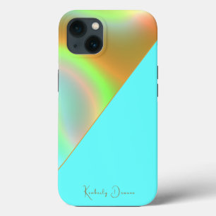 Elegantes Mint-Gold-Holografie-Notizbuch Case-Mate iPhone Hülle