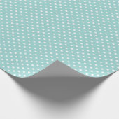 Elegantes Mint Green Light Aqua Aquamarin gepunkte Geschenkpapier (Ecke)