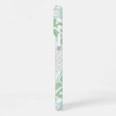 Elegantes Mint-Rosen-Mandala-Design iPhone Hülle (Linke Seite)