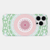 Elegantes Mint-Rosen-Mandala-Design iPhone Hülle (Rückseite (Horizontal))