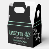 Elegantes Mint und Black Wedding Hangover Kit Geschenkschachtel (Geöffnet)