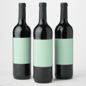 Elegantes Minze Green Wine Label Weinetikett (Flaschen)
