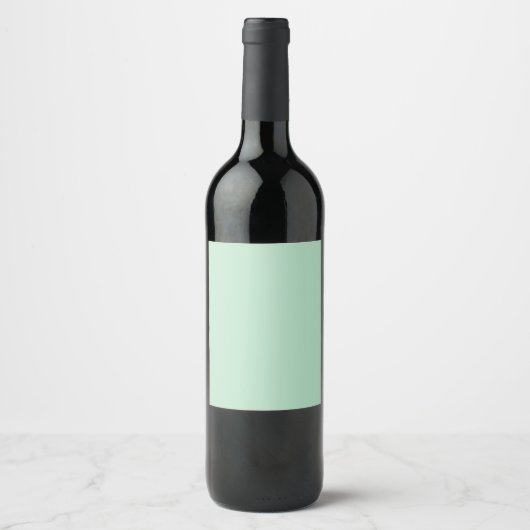 Elegantes Minze Green Wine Label Weinetikett (Vorderseite)
